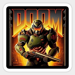 Doom Guy Badass Sticker